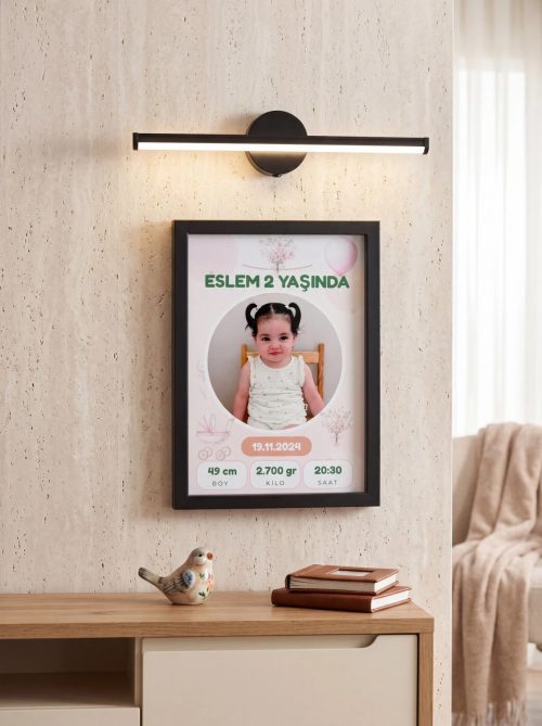 Little Model Poster Tablo Şık Aplik Işık Hediyeli