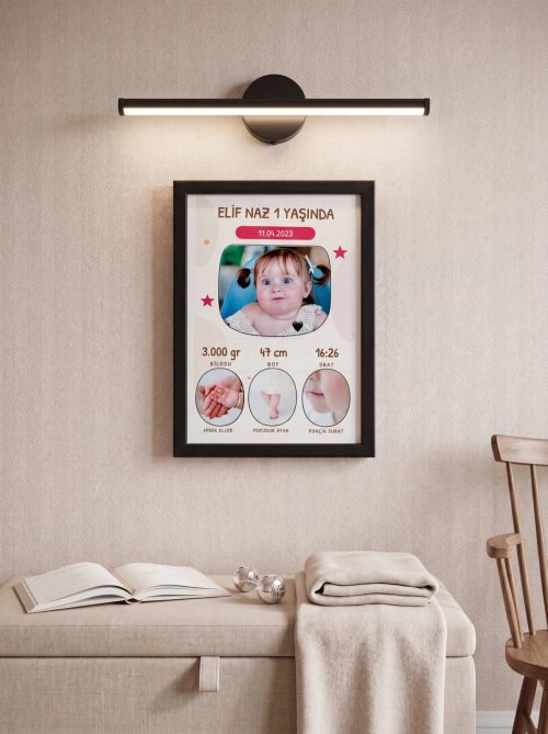 Joyy Model  Poster Tablo Şık Aplik Işık Hediyeli