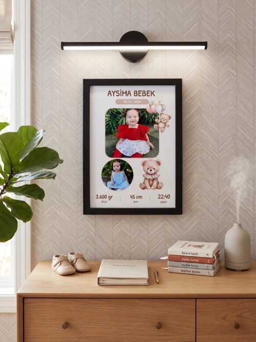 Lovely Model  Poster Tablo Şık Aplik Işık Hediyeli